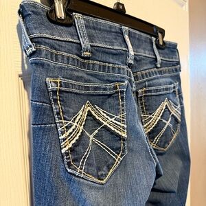 Ariat Jeans Women's 27 Regular Mid Rise Boot Cut. Real Denim Blue Jeans Western